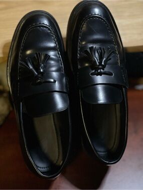 Zara Genuine Leather Loafers/ Men's US Sz 11 Dress Shoe